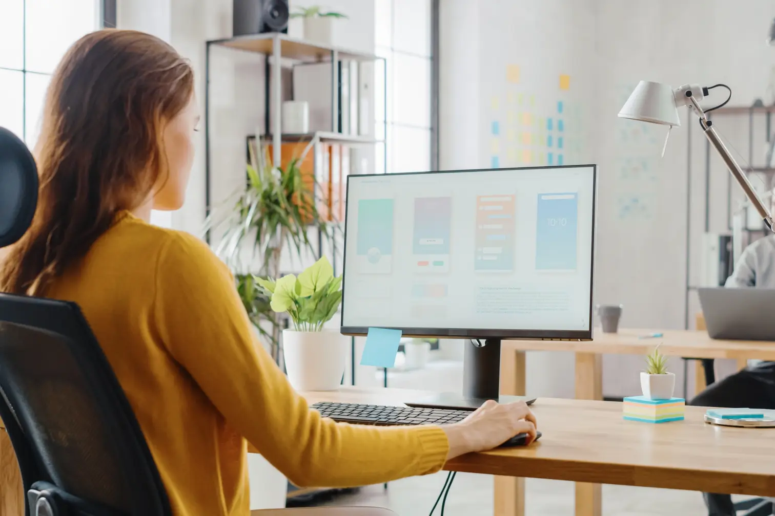 UI design mockups and interactive prototypes, creating visually clear and user-friendly interfaces based on UX consulting insights